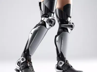 Futuristic Cybernetic Leg Prosthetic 3D model