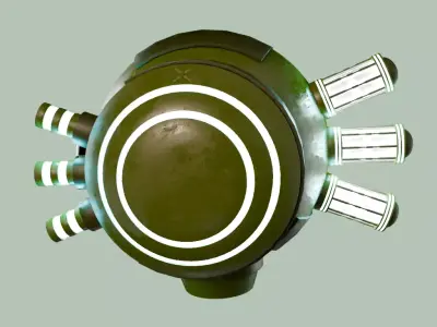 Sci-Fi Drone Mid Poly Game Model 3D model