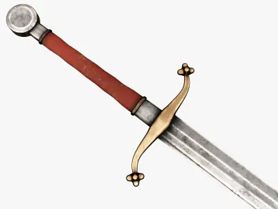 Medieval weapons Low-poly 3D model 10