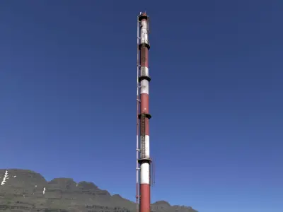 Industrial Chimney 001 Low-poly 3D model