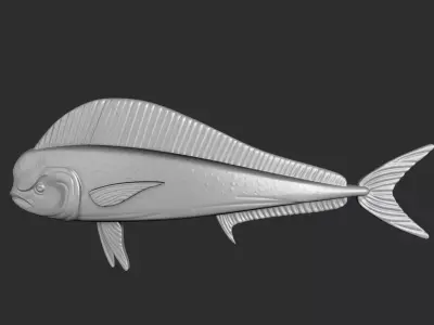 STL models for 3D printing and CNC dolphin fish 3D print model