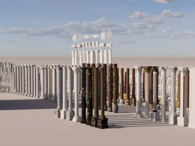 Roman Column Collection Pack  250 Variations Arch 3D Models 3D model