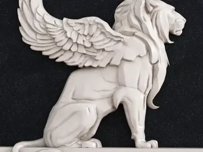 Lion wing architecture 3D print model