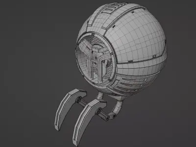 Robot Speaker Free low-poly 3D model