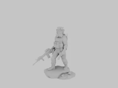 Elite Special Ops Soldier  Ultra-Detailed Tactical 3D Print  Free 3D print model