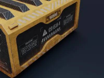 SCI-FI CRATE  Free low-poly 3D model