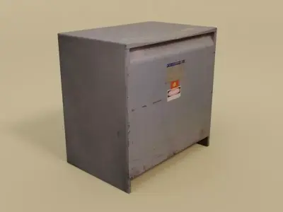 Industrial Transformer Low-poly 3D model