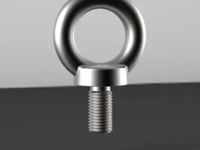 Ringbolt stainless steel swivel nut 3D model