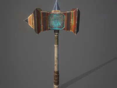 Hammer gameready stylized Low-poly 3D model