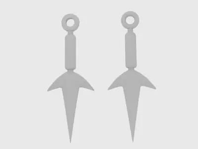 Ninja Kunai Dagger Low-poly 3D model