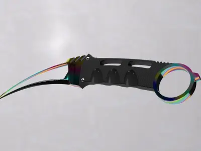 KarambitPack knife blade Low-poly 3D model