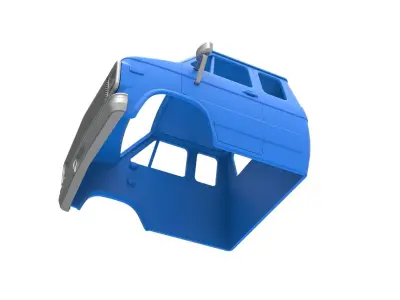 Shell of Vintage Transporter truck V2 Scale 1 to 25 3D print model