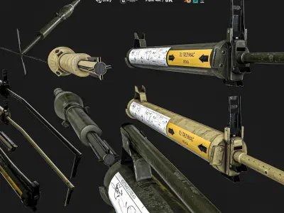 RPG-76 Komar Low-poly 3D model by cgtdg