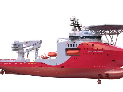 Offshore Subsea Construction Vessel OSCV Siem Stingray 3D model