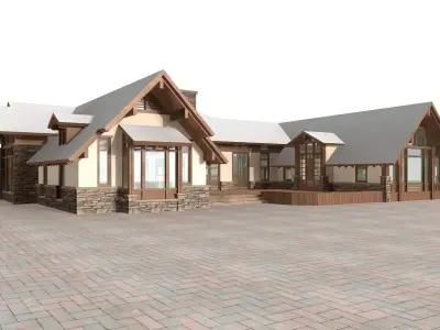 Villa house 3D model 26