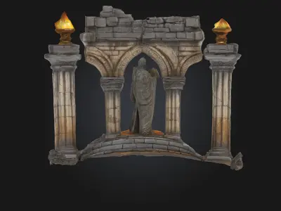 Knights Sanctuary  A Stronghold of Honor and Solitude 3D model