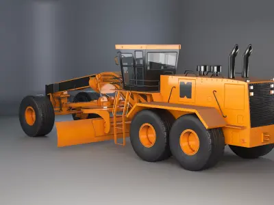Generic Motor Grader Low-poly 3D model