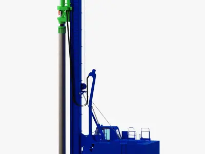 Drilling Rig Low-poly 3D model-Nissha DHJ45 Low-poly 3D model