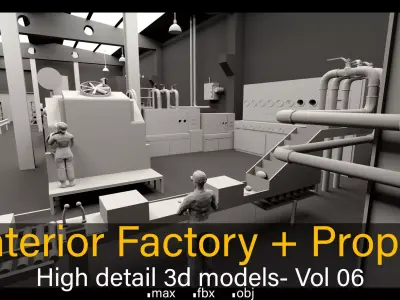 Interior Factory- Vol 06- High detail 3d models 3D model