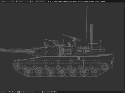 Tank Leopard 2A5 Amored Free low-poly 3D model