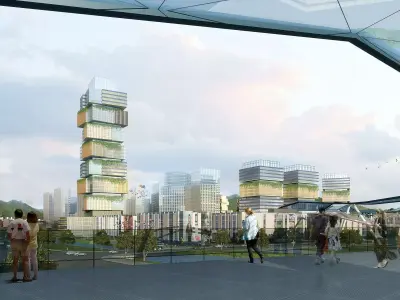 3Dmax fashion city commercial square building 51 3D model