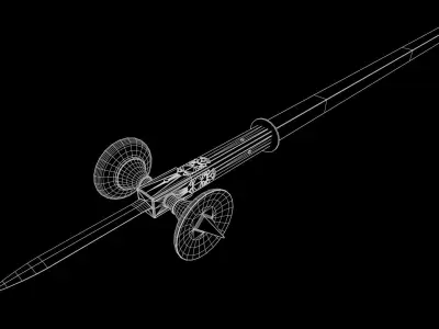 Two Handed Warhammer Low-poly 3D model