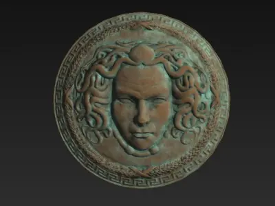 Aegis shield Low-poly 3D model