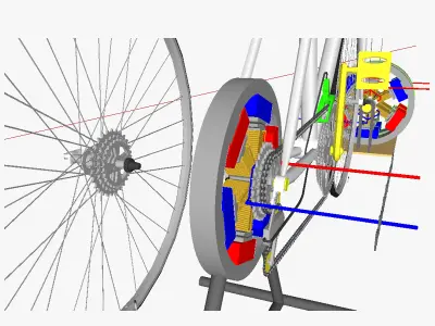 Human powered electricity generators 3D model