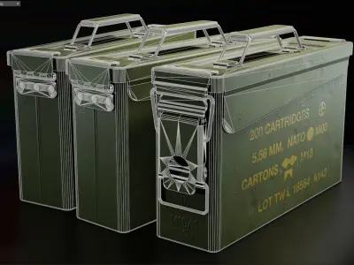 ammo can box Low-poly 3D model