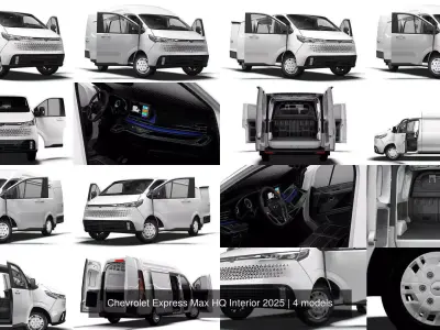 Chevrolet Express Max HQ Interior 2025 3D Model Collection