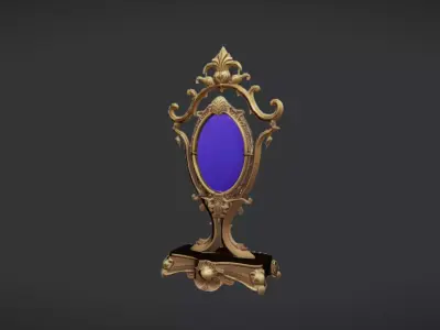 ornate antique mirror 3D model
