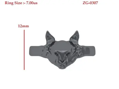 Fox ring 3D print model