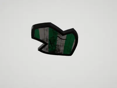 Game asset Striped Elegance with Blue Core 3D model