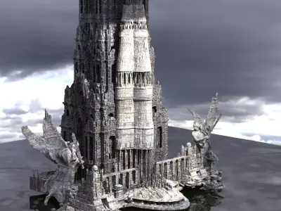 Dark Void Cathedral  tower 1 3D model