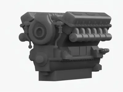 Lego Engine 3D model