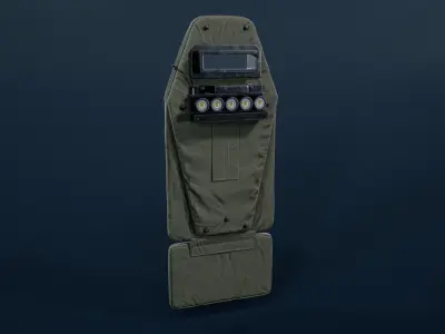 Vant VM ballistic shield Low-poly 3D model