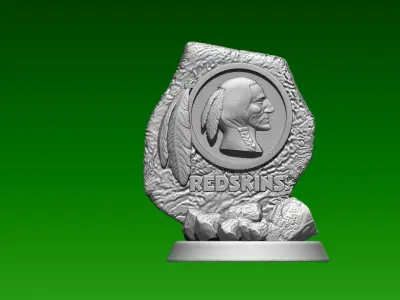 NFL - Washington Redskins Statude Decor - CNC wood - 3d print 3D print model