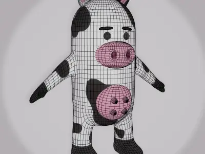 Cartoon Cow 3D model get