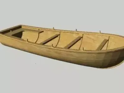 Roeiboot Free 3D model