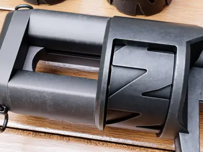 Pancor Jackhammer MK4 shotgun Low-poly 3D model