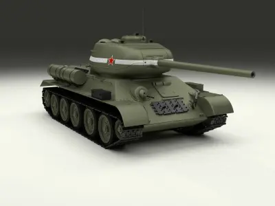 T-34 85 Tank 3D model purchase