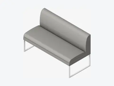 Furniture - Bench - Contemporary - Line - Type 1 Low-poly 3D model