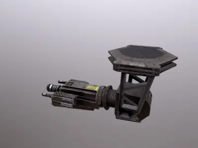 TURRET 01 Low-poly 3D model