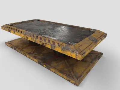 Industrial Table Low-poly 3D model