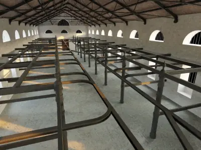 Old industrial pavilion 3D model