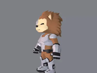 Shady The HedgeHorg Low-poly 3D model