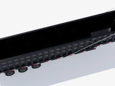 End Dump Trailer Low-poly 3D model