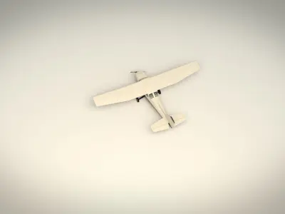 Low Poly Light Aircraft 01 Low-poly 3D model