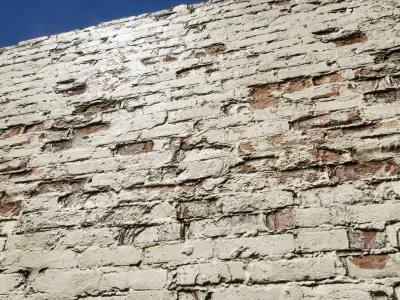 UE Damaged brick walls part 01 Low-poly 3D model