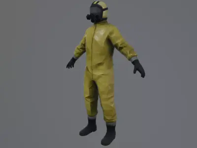 man in hazmat suit 3D model